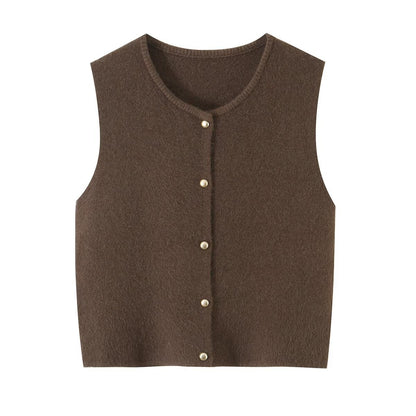 knitted sweater women's vest