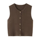 knitted sweater women's vest