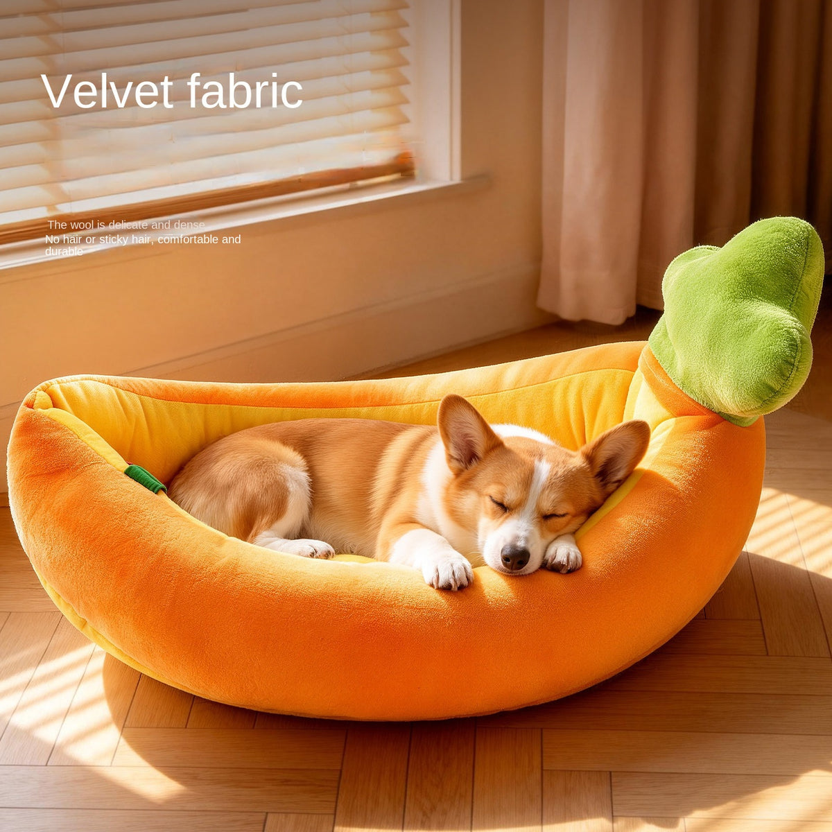 Carrot Cat Bed Winter Warm Plush Thickened