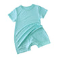 Modal Baby Short Sleeve Solid Color Jumpsuit
