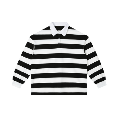 Waran Color Block Stripe Polo Shirt