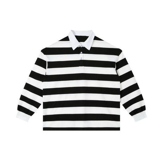 Waran Color Block Stripe Polo Shirt