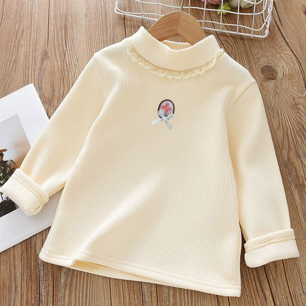 Girls Fleece-Lined Base Layer Shirt