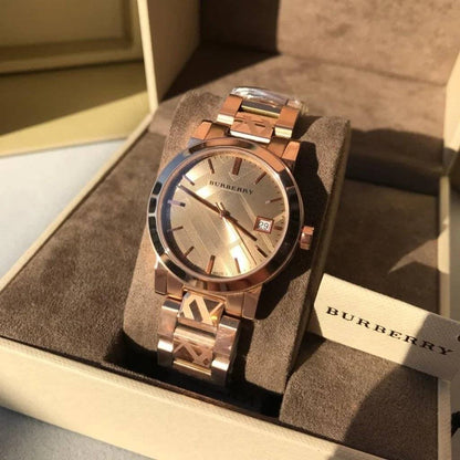 Burberry BU9146 Femme 34 mm Or rose