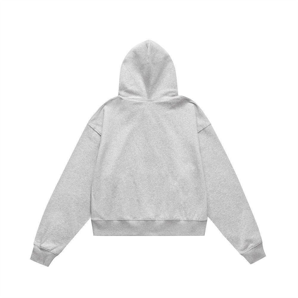 Solid Color Hoodie  Loose Casual Streetwear Simple Sporty Pullover Hooded Sweatshirt