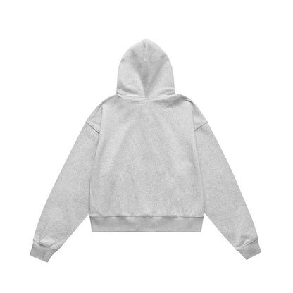 Solid Color Hoodie  Loose Casual Streetwear Simple Sporty Pullover Hooded Sweatshirt