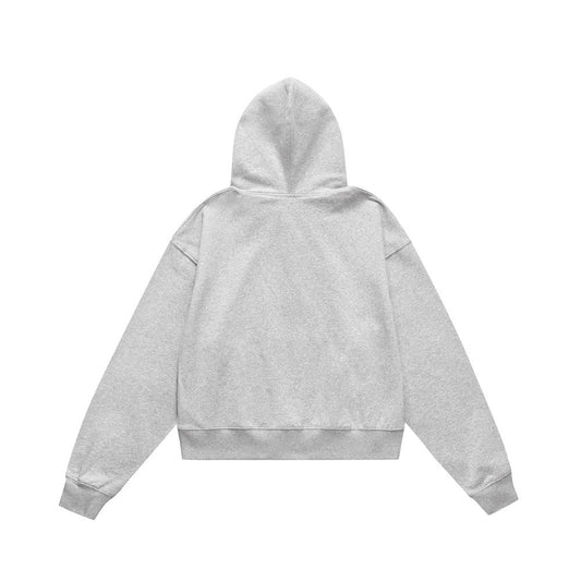 Solid Color Hoodie  Loose Casual Streetwear Simple Sporty Pullover Hooded Sweatshirt