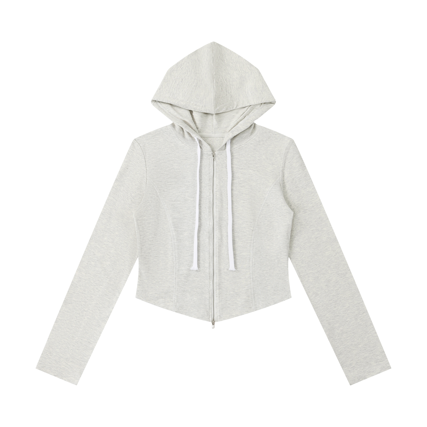 Women's Slim Cropped Full Zip Hoodie 260GSM