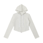 Women's Slim Cropped Full Zip Hoodie 260GSM