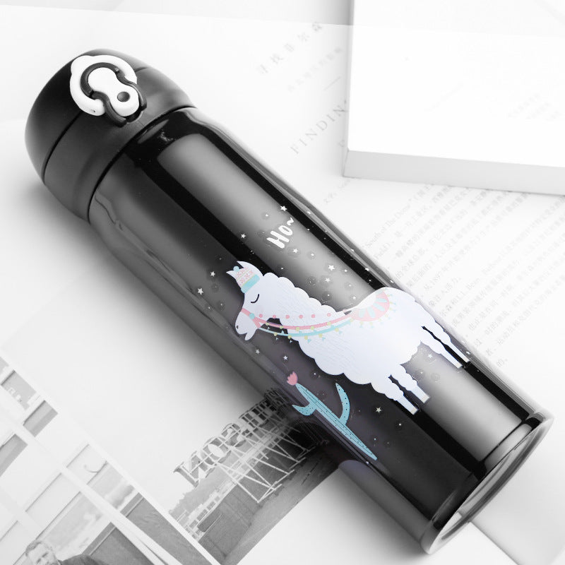 Stainless steel cartoon vacuum flask