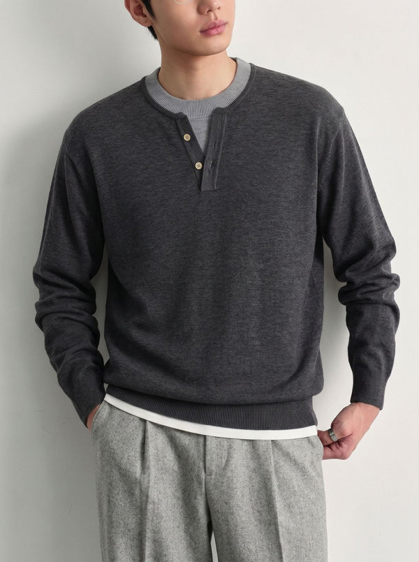 Color blocking long sleeved loose sweater