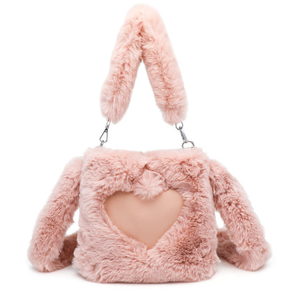 Sac à bandoulière duveteux pour femmes, sac à main à poignée supérieure, sac à main d'automne-hiver en peluche, sacs de courses tendance pour filles, sacs à main pour femmes