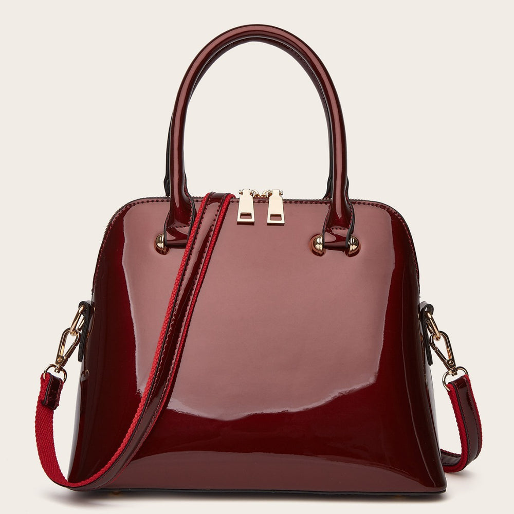 Women's PU Leather Shiny Tote Bag