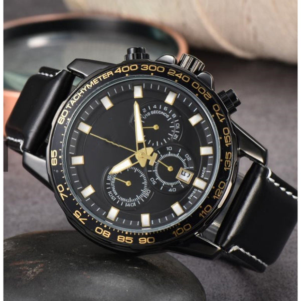 Men's Six-pin Full-function Quartz Watch
