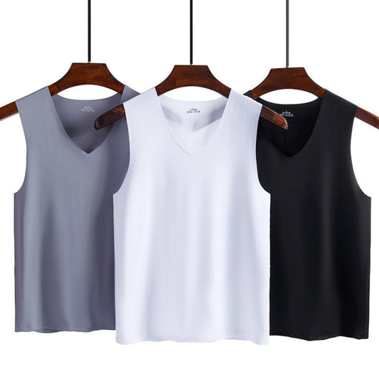 Summer Men's Seamless Ice Silk Vest