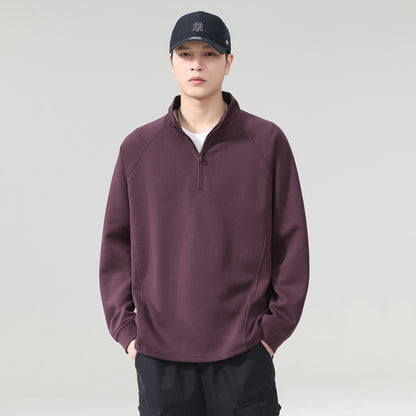 Stand Collar Casual Relaxed Men's Sweatshirt