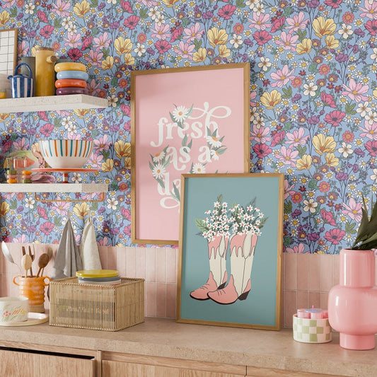 FRESH AS A DAISY PINK PRINT