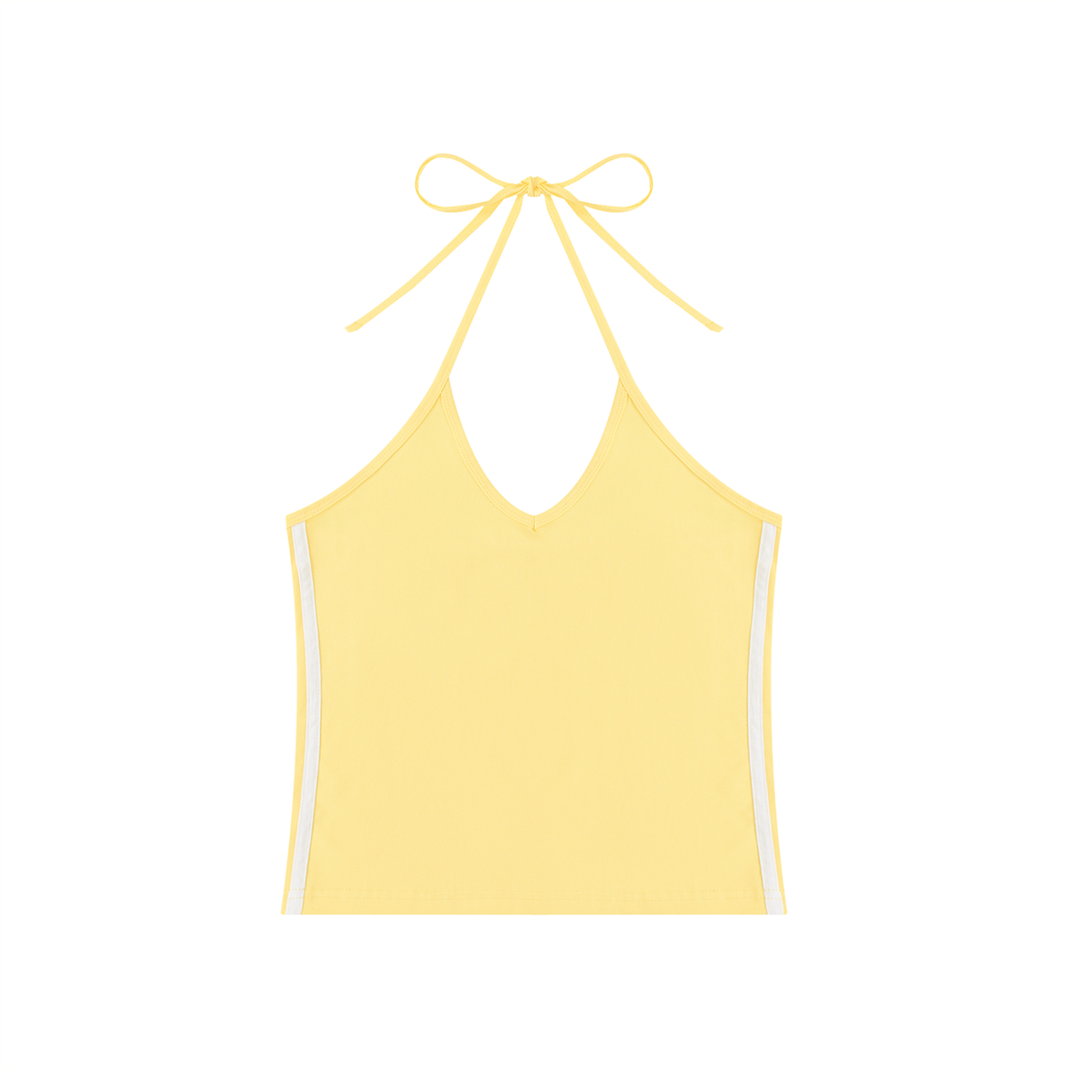 Women's Color Block Halter Crop Tank Top 210GSM