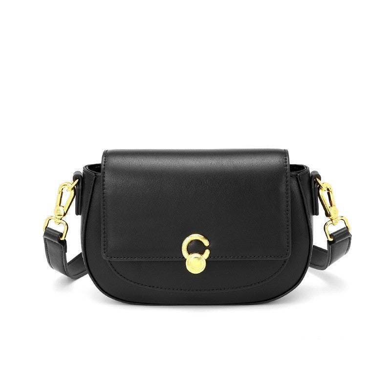 Portable Leather Shoulder Bag - Shell Shape Crossbody