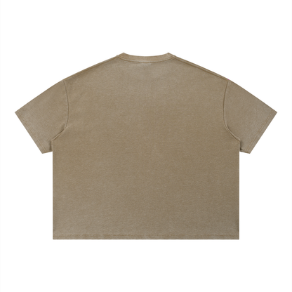 Unisex Vintage Wash Sunfade Boxy Waffle T-Shirt