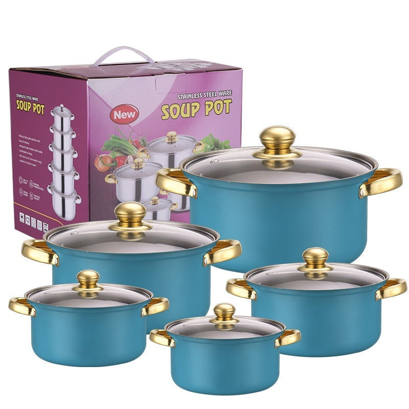Stainless Steel Colorful 10-piece Set