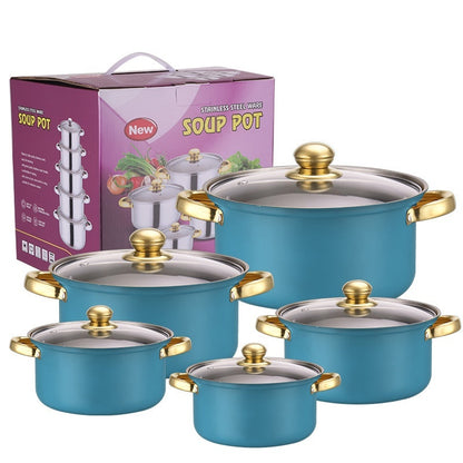 Stainless Steel Colorful 10-piece Set