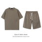 Simple Loose Couple Style Short-sleeved Shorts Two-piece Suit