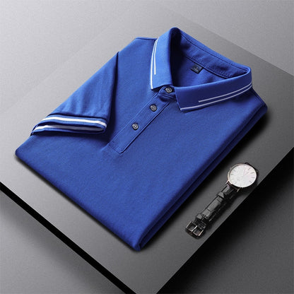 Anti-wrinkle Breathable Turn-down Collar Solid-color Shirt