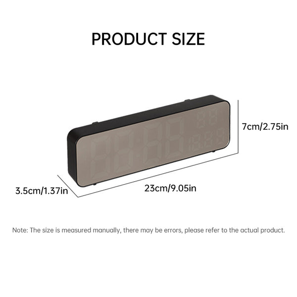 9-Inch Digital Clock with Temp & Humidity