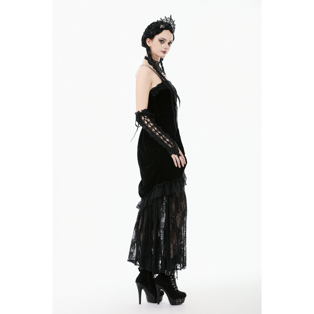 Robe longue en velours et dentelle « Vampiress Royal » Dark in Love