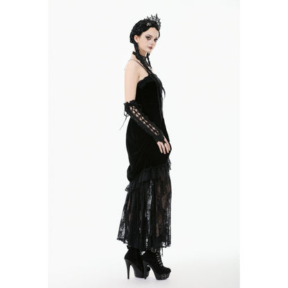 Robe longue en velours et dentelle « Vampiress Royal » Dark in Love
