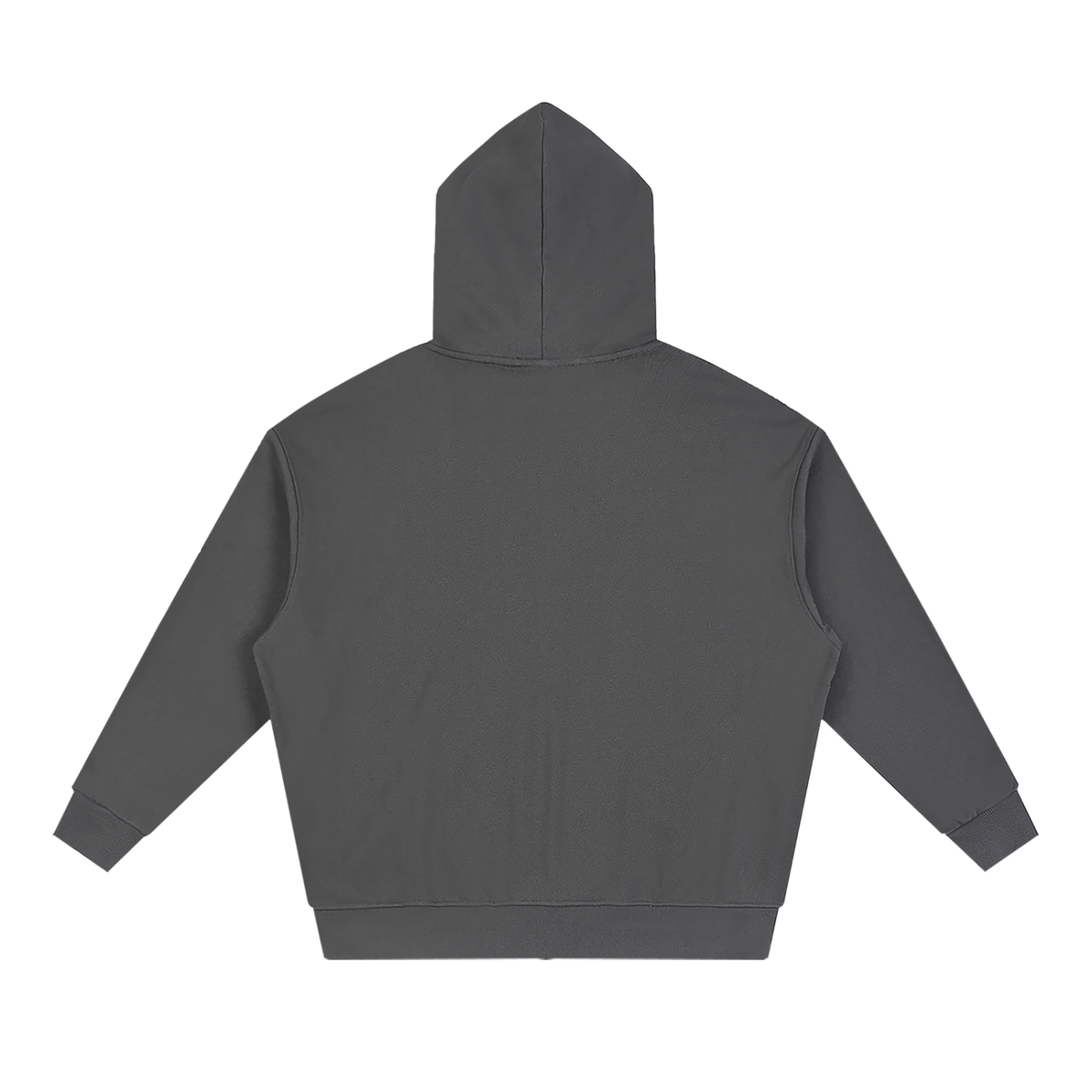 Unisex Loose Solid Full Zip Hoodie