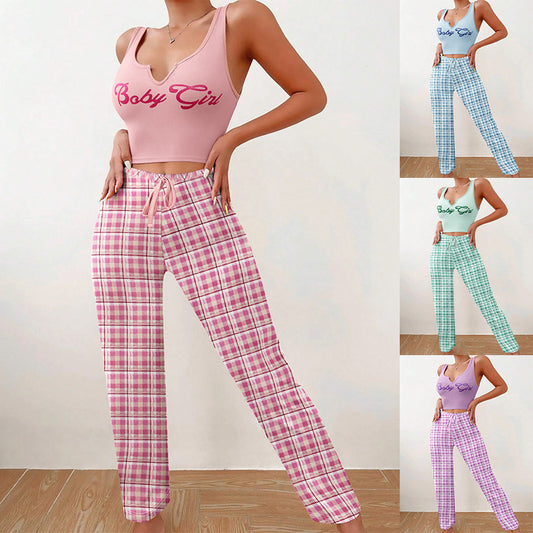 Women’s 2-Piece Plaid Pajama Set