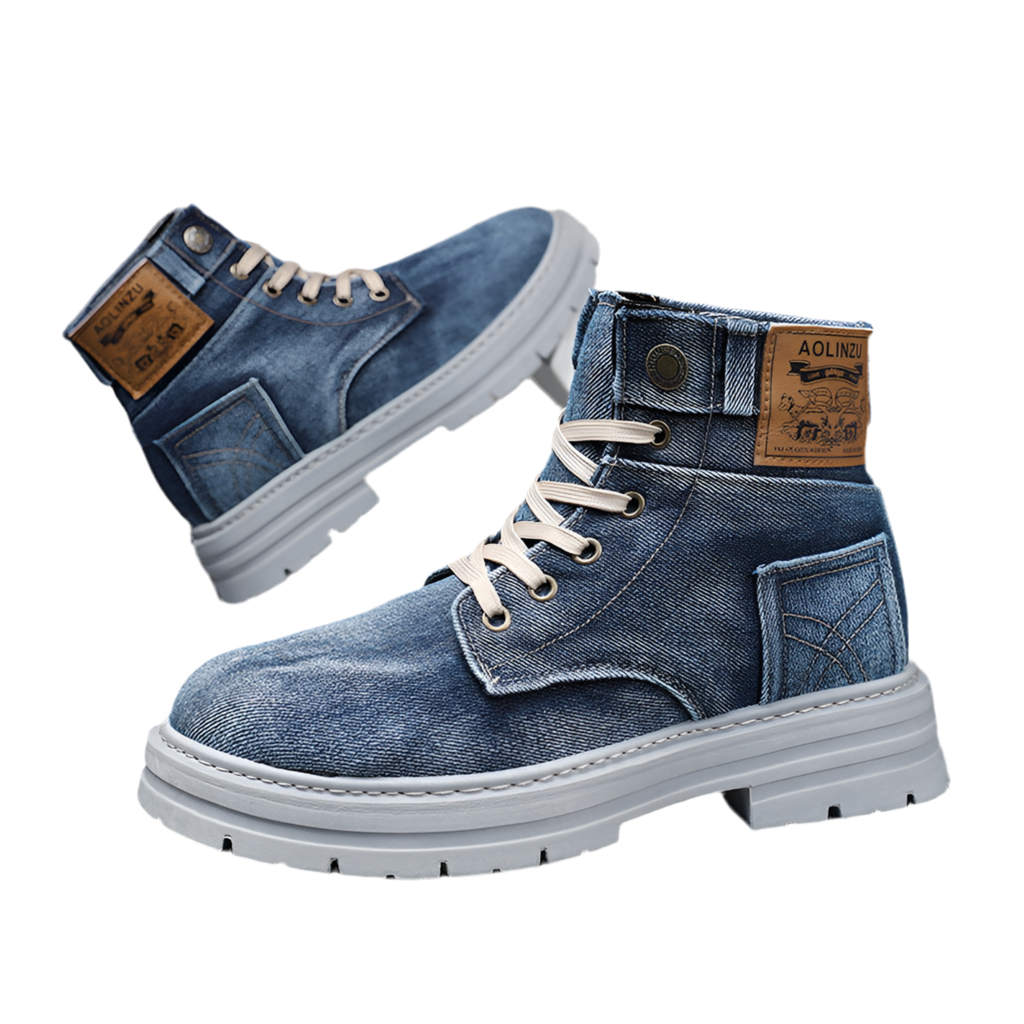 Chaussure de skateboard montante en jean décontractée