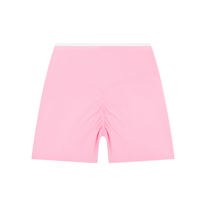 Women's High Rise Color Block Yoga Shorts 220GSM