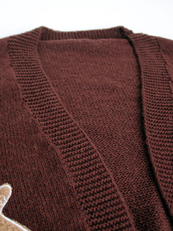 Biscuit Man Pattern Knitted Shirt