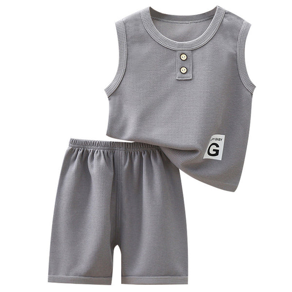 Baby Short-Sleeve Vest Two-Piece Set