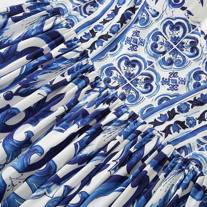 Women’s Porcelain Print Suspender Dress