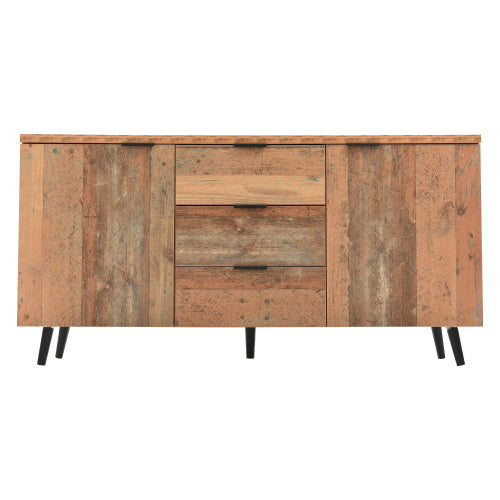 140cm Sideboard with Shelves and Drawers