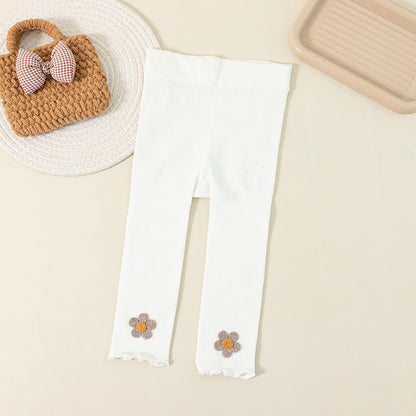 Girls Trousers Thickened, Sanded Fabric Thin Pantyhose
