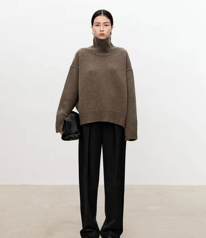 Women's High Neck Cashmere Sweater