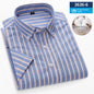 Men's Cotton Plaid Oxford Stripe Shirt