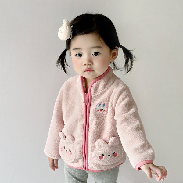 Children's Baby Fleece Cute Rabbit Coat