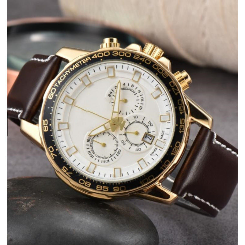 Men's Six-pin Full-function Quartz Watch