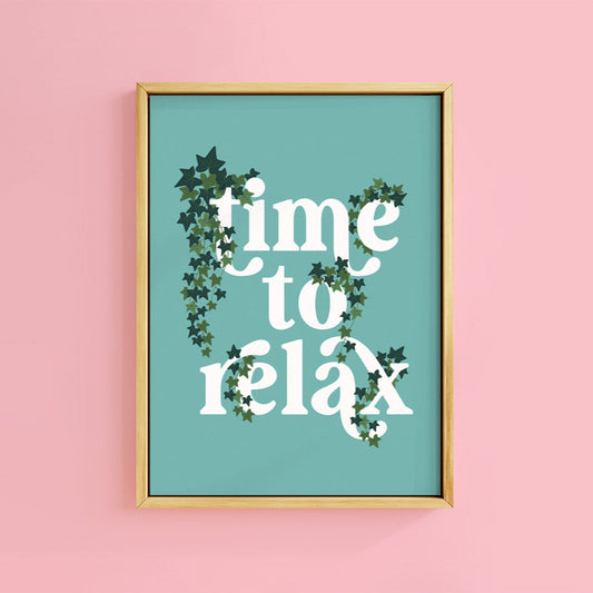 TIME TO RELAX AQUA PRINT
