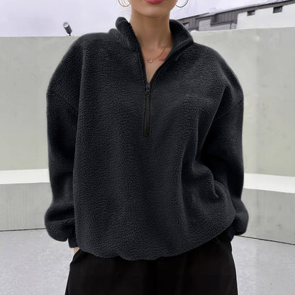 Women's Long-sleeved Casual Solid Color Simple Sweater