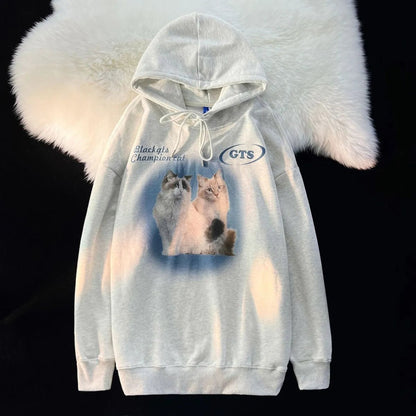 European Size Drop-shoulder Sleeve Casual Sports Hoodie Sweater