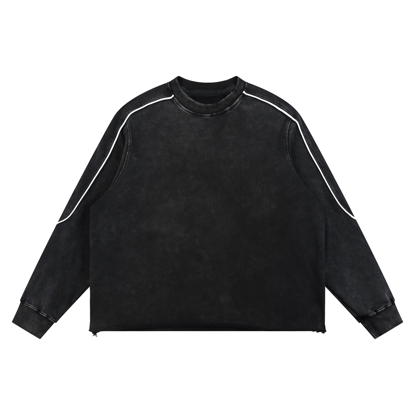 Waran Mineral Wash Piping Raw Hem Sweatshirt 420GSM