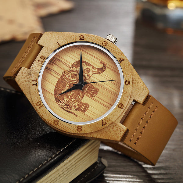 Bamboo Wood Quartz Watch
