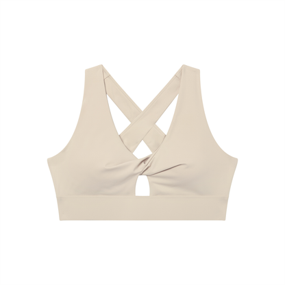 Women's Twist Front V-Neck Sports Bra